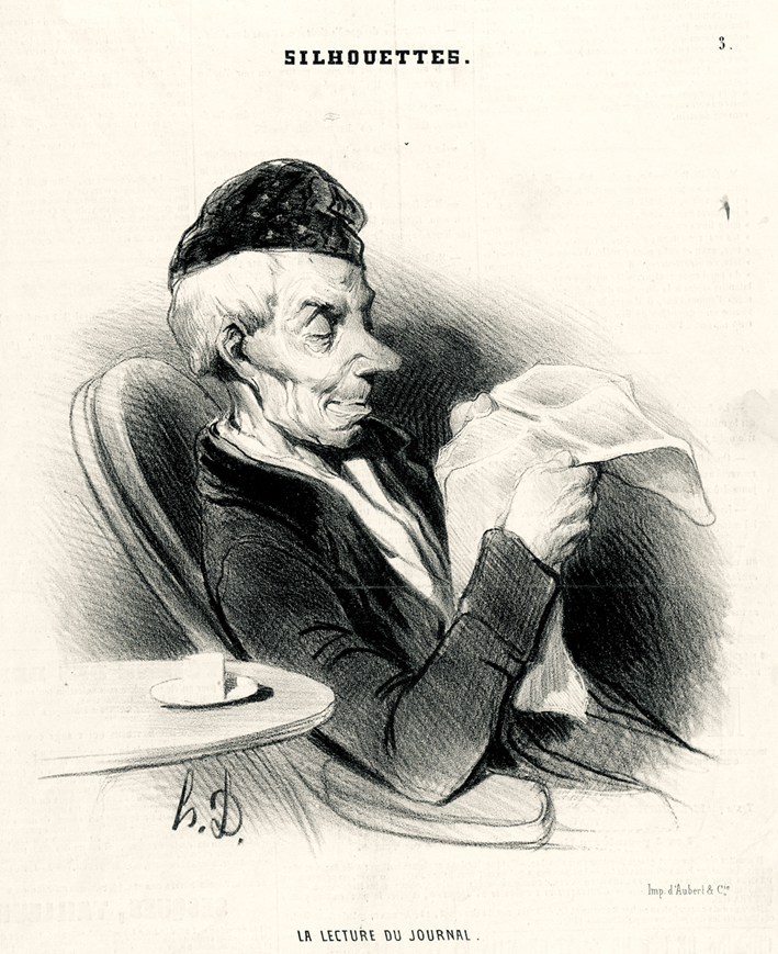  奥诺雷·杜米埃 Honore Daumier ——看报纸